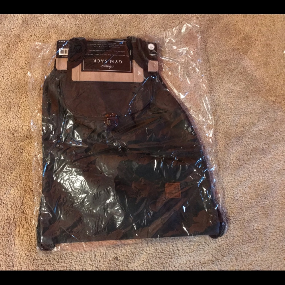 Black Suede Knapsack